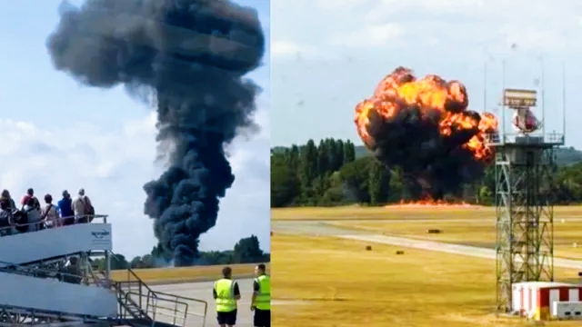 Flugzeugabsturz in London legt den Flughafen Southend vollständig lahm