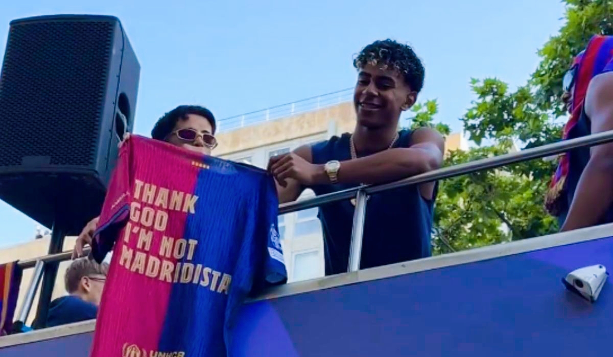 Lamine Yamal Sparks Controversy with Message Against Real Madrid During Barcelona Celebrations