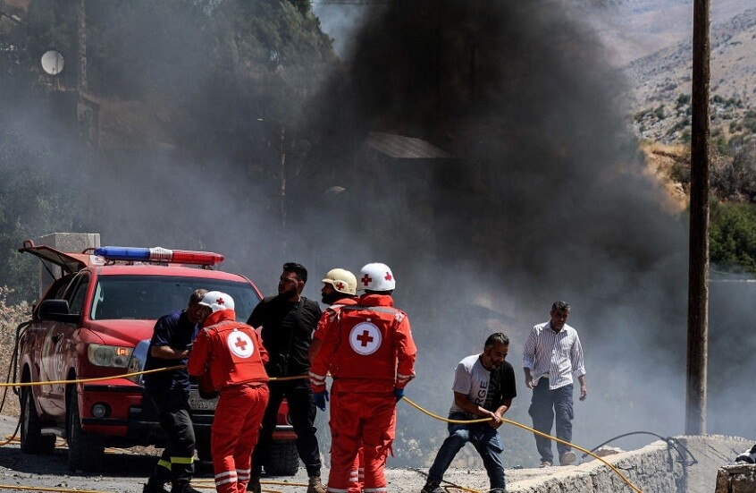 Israeli raid targets motorcycle in the town of Tyre, southern Lebanon