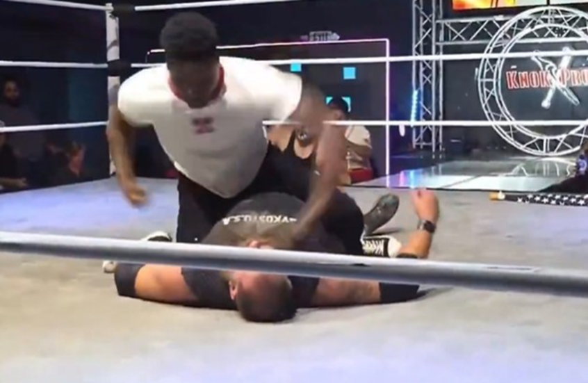 Chaos bei einer Wrestling-Show.. Der Sohn von "Rampage Jackson" greift einen amerikanischen Wrestler an und fügt ihm schwere Verletzungen zu