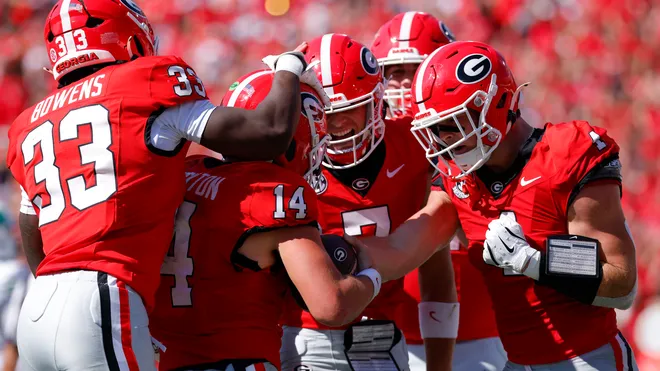 Georgia Leads Austin Peay in the First Half of the NCAA Championship