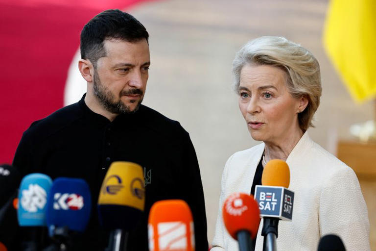 La présidente de la Commission européenne discute avec Zelensky des prochaines étapes