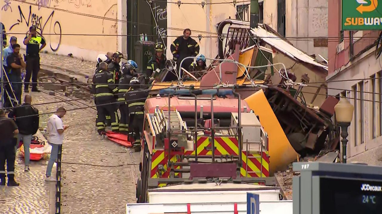 Desastre en Lisboa: Mueren 15 personas en un accidente del histórico tranvía Glória Funicular