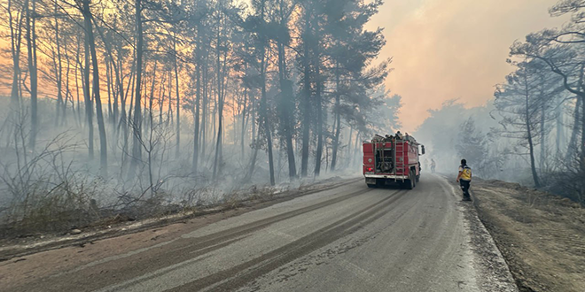 Cierre temporal del cruce fronterizo de Kasab entre Siria y Turquía debido a la proximidad de incendios forestales en la zona