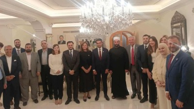 Al-Balaous participe à une réunion avec un membre du Congrès à Damas