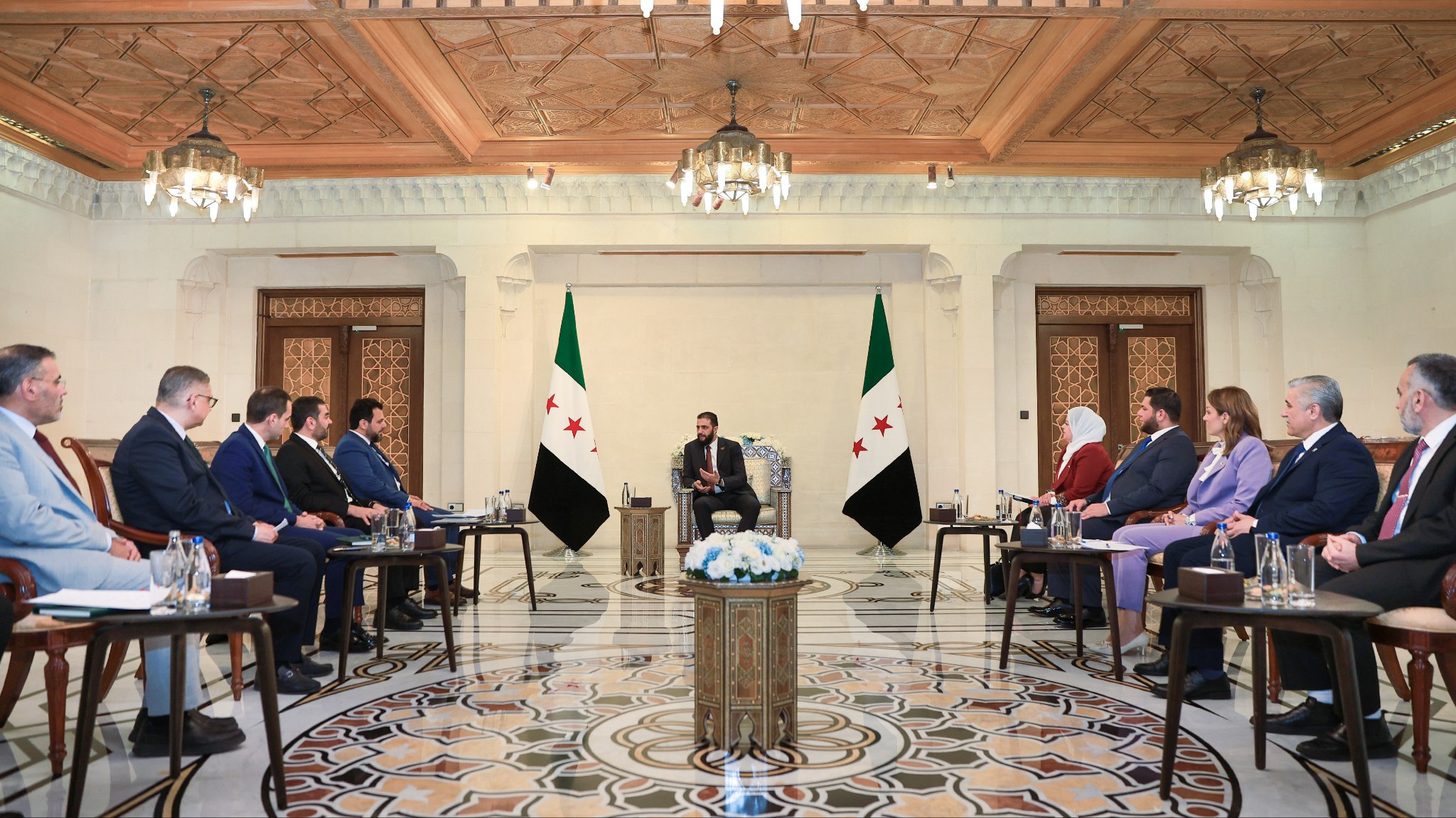 Ahmad Al-Shar'a Meets with Members of the Supreme Committee for the Syrian People's Council Elections