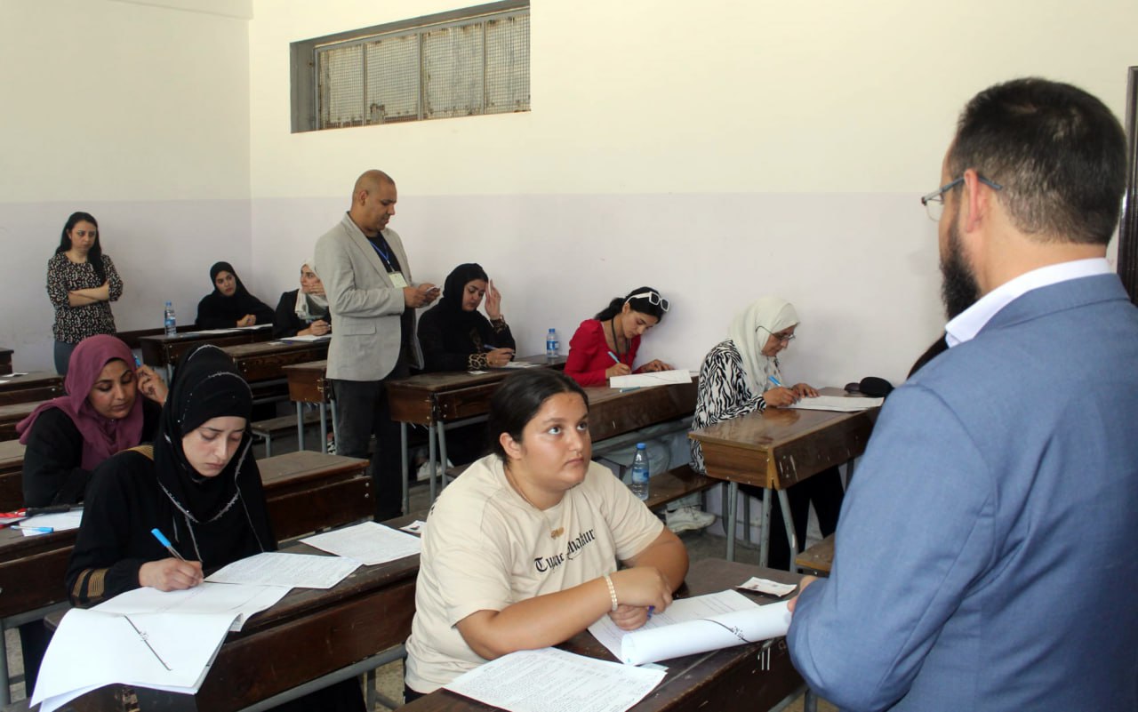 Subsecretario de Educación inspecciona varios centros de exámenes para el certificado de educación secundaria en Al-Hasakah