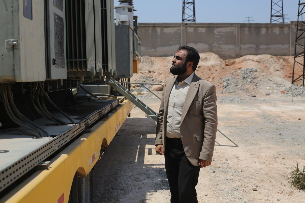 Director General de Electricidad de Idlib realiza una visita de campo al sitio de la subestación de Seraqib