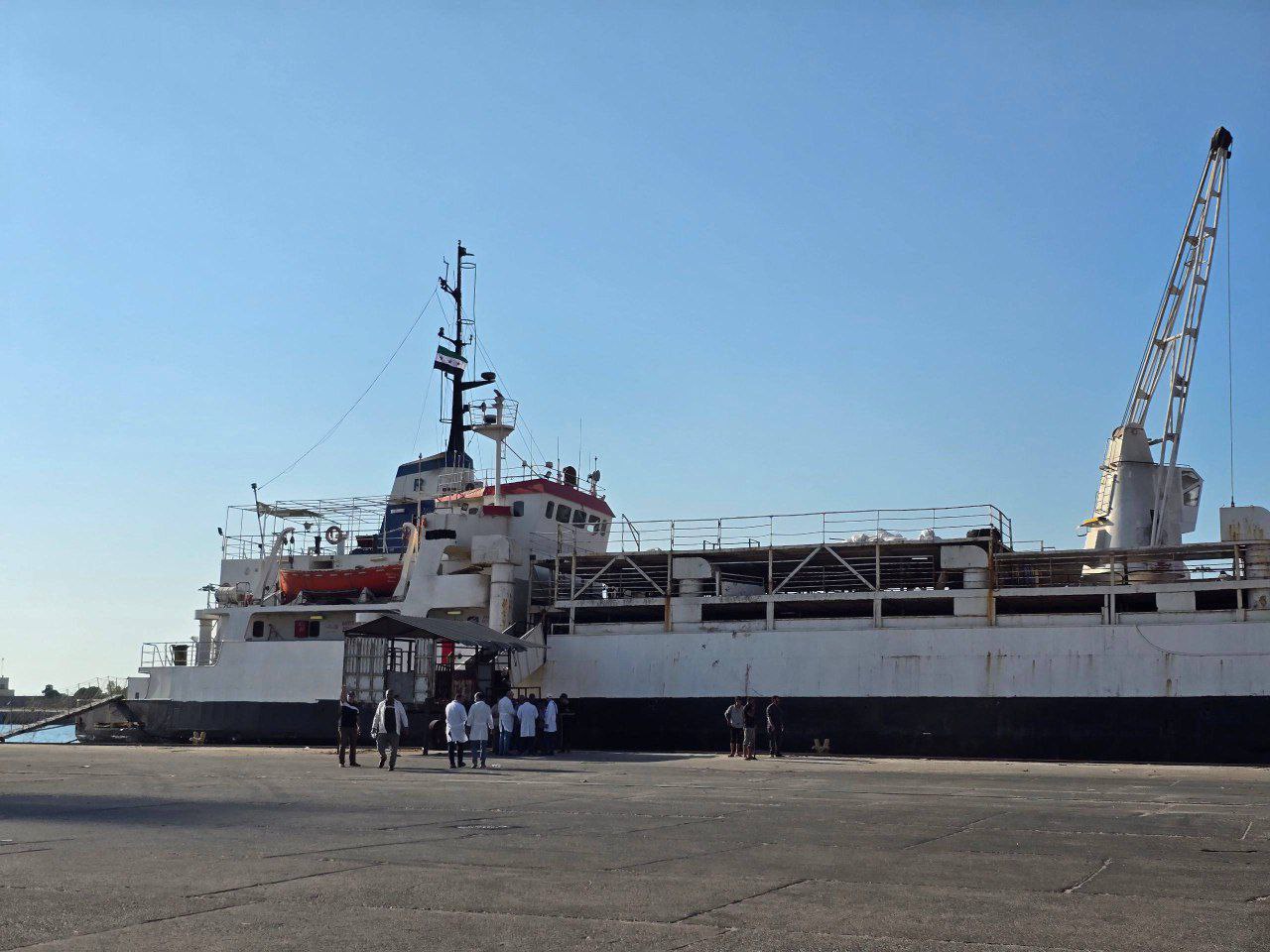 A ship loaded with 505 heads of live cattle arrived at the port of Tartus coming from Moldova