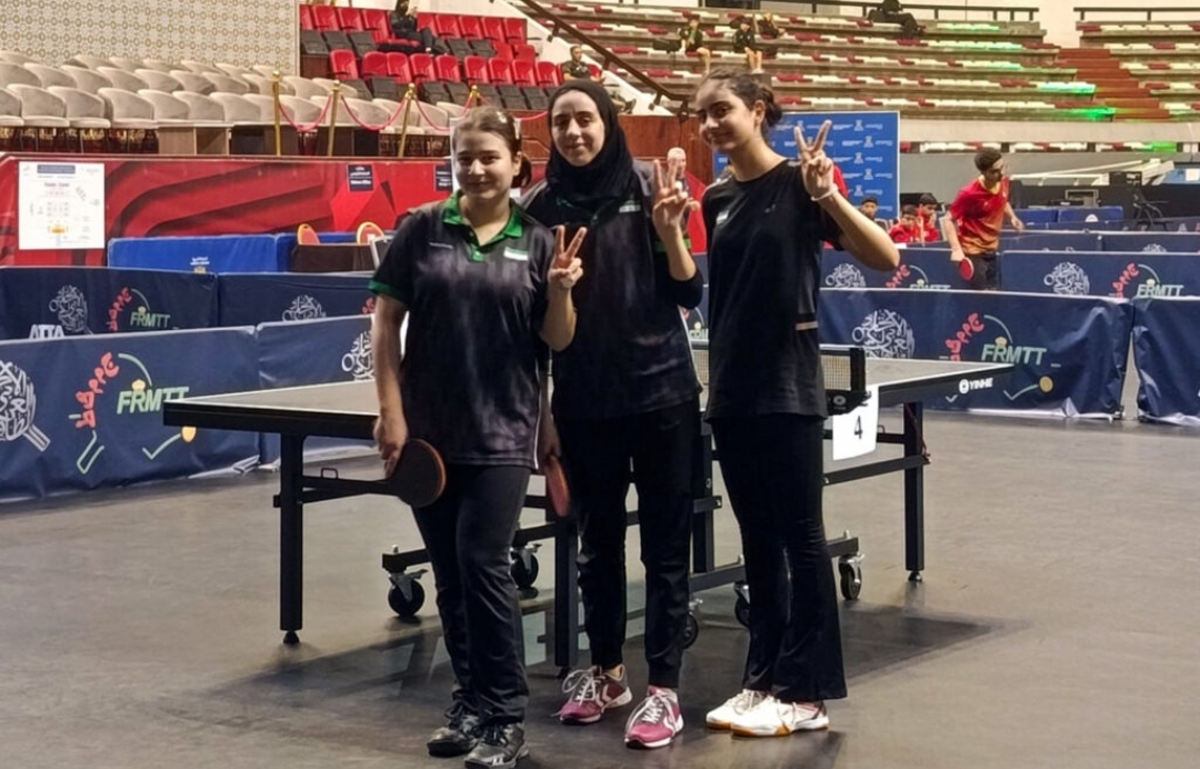 Un nuevo logro para Siria en el campeonato árabe de tenis de mesa: tres medallas en las competiciones de dobles