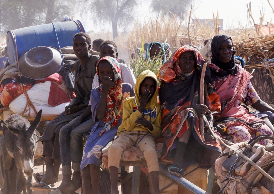 Mass displacement from the city of Bara after the Rapid Support Forces took control of it