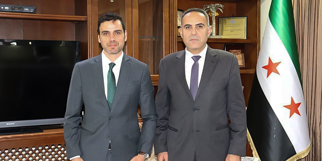 Ministre de l'Agriculture syrien discute de renforcer la coopération agricole avec le chargé d'affaires brésilien