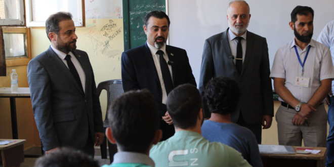 Syrian Minister of Education Visits Exam Centers in Dwelaa and Emphasizes Securing the Educational Process