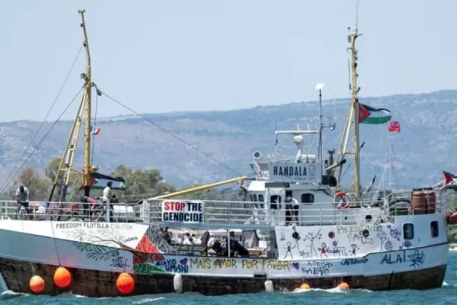 Ship 'Haninah' Arrives at Ashdod Port in Palestine After Being Intercepted by Israeli Navy