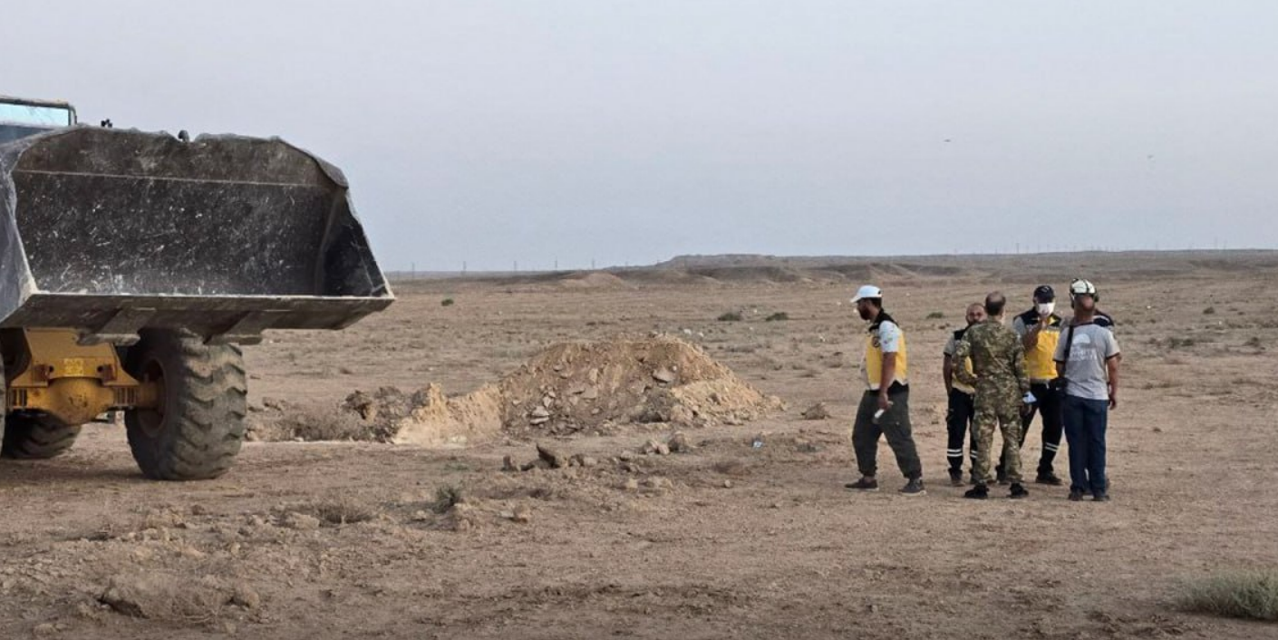 العثور على مقبرة جماعی بالقرب من منطقة البانوراما على أطراف مدینة دیر الزور