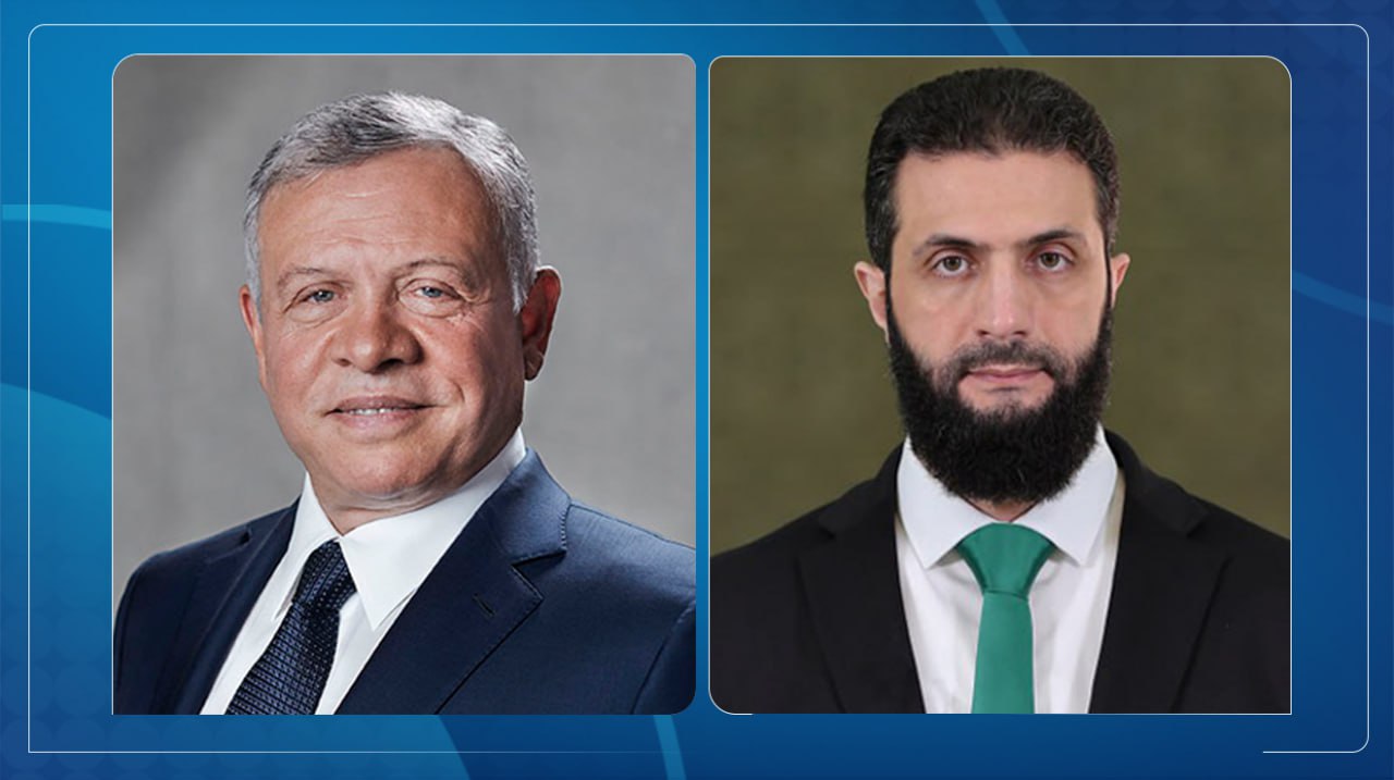 الشرع يتلقى برقية تهنئة من الملك عبد الله الثاني بمناسبة العام الهجري الجديد