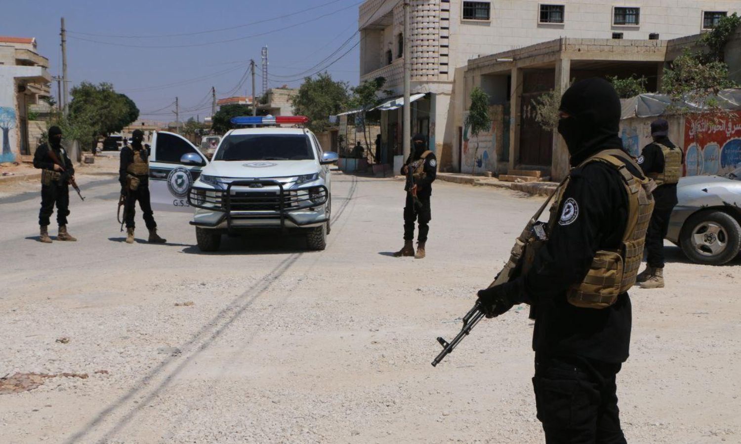 Syrische Sicherheitskräfte sprengen Kriegsreste im Rahmen eines Trainings in Damaskus