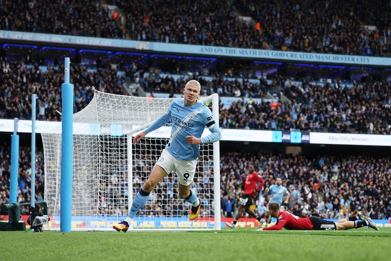 Haaland leads Manchester City to a resounding 3-0 victory over United in the city derby