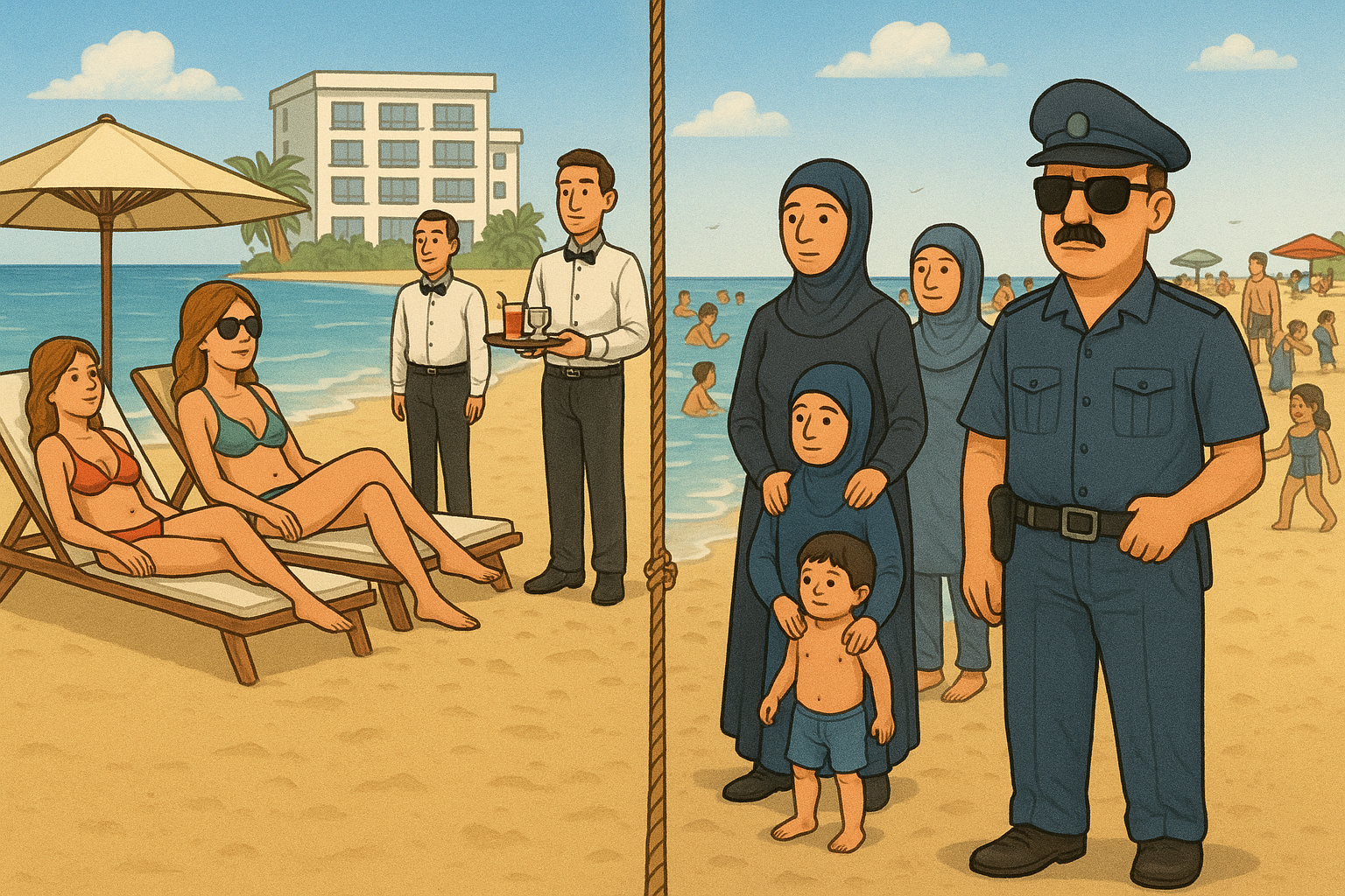 Bikini para los ricos, burkini para los pobres: Un análisis de la decisión del Ministerio de Turismo de Siria